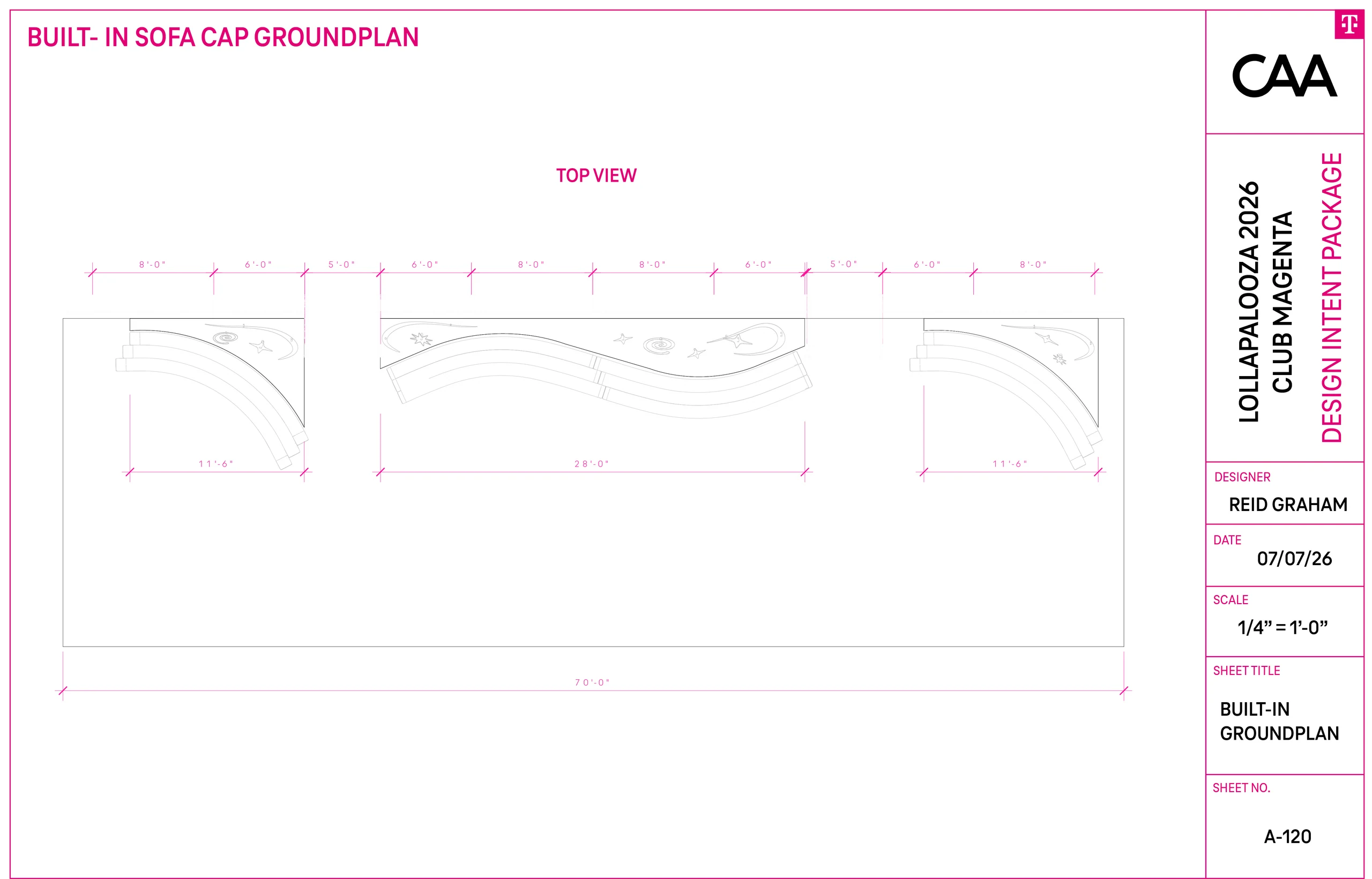 Technical drawing — Built-In Sofa Cap Groundplan